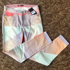 Maison Scotch Color Blocked Skinny Jeans